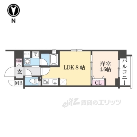 ベラジオ雅び東寺ＷＥＳＴの間取り