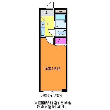 カナンパレス天神の間取り