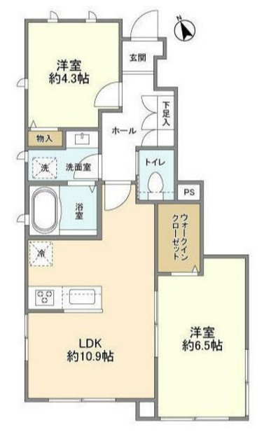 目黒区中目黒のアパートの間取り