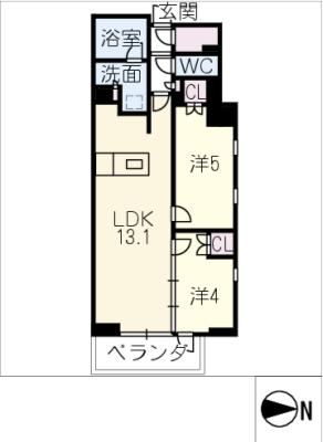 ＧＲＡＮＰＡＳＥＯ名古屋伏見の間取り