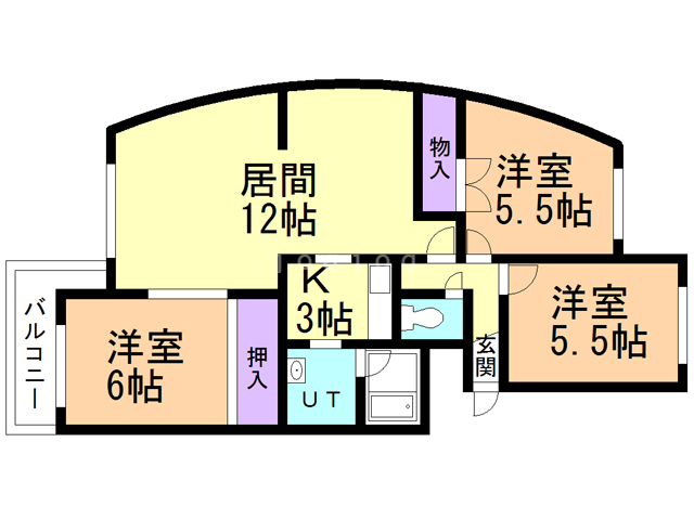 ベルマージュ５２２の間取り