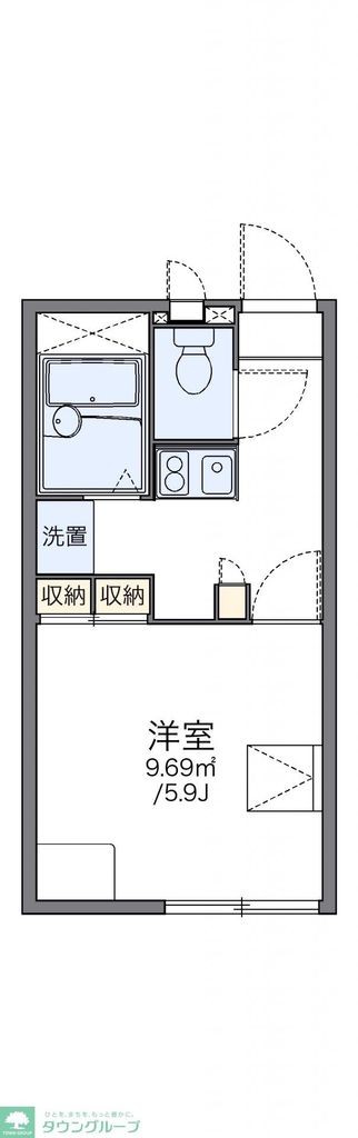 流山市駒木台のアパートの間取り