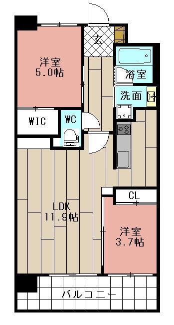 コンダクトレジデンスＦＵＴＡＪＩＭＡの間取り