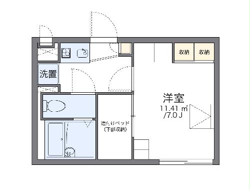 レオパレスフェイスの間取り