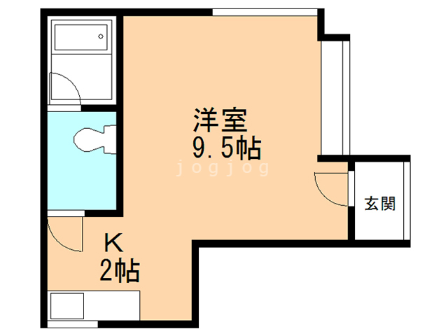 札幌市東区北四十四条東のアパートの間取り