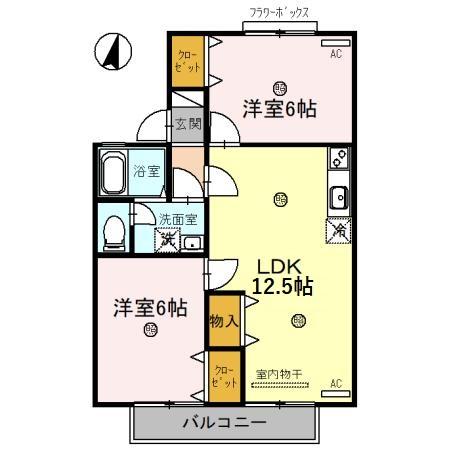 甲賀市水口町貴生川のアパートの間取り