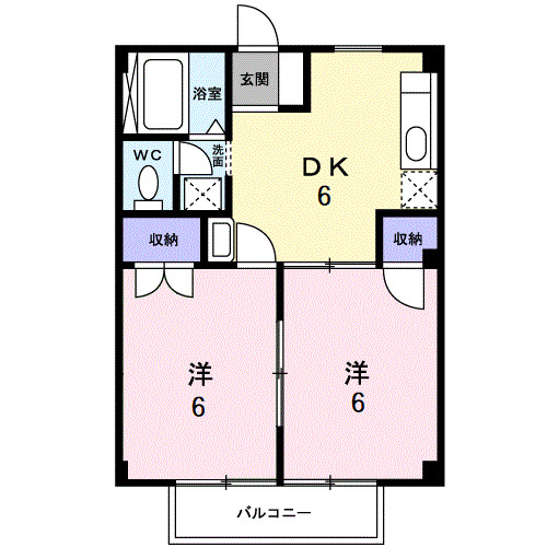 サンハイツ三潴の間取り