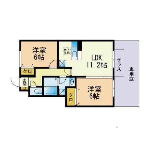 フォンティーヌ清水Ａ棟の間取り