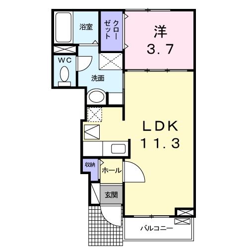 ローズ　クォーツの間取り