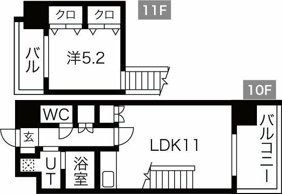 名古屋市東区出来町のマンションの間取り