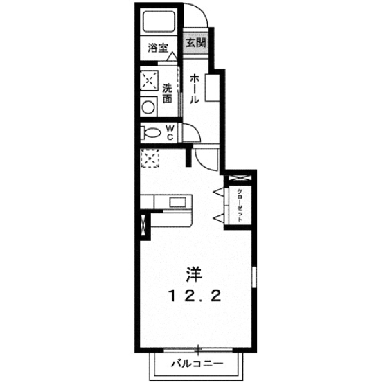 館林市大街道のアパートの間取り