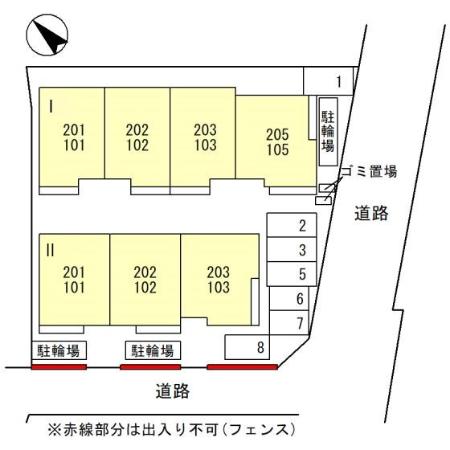 【大阪市鶴見区浜のアパートの間取り】