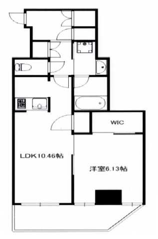 中央区日本橋中洲のマンションの間取り