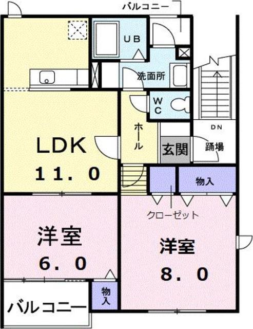 リバ－サイド　藤の間取り