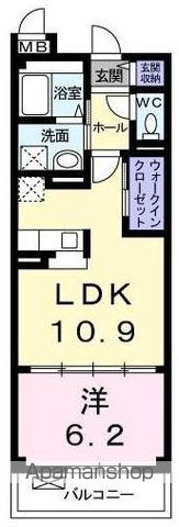 京王競馬場線 東府中駅 徒歩15分 6階建 築14年の間取り写真