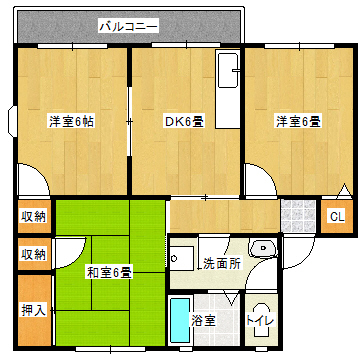 フリージアB棟の間取り