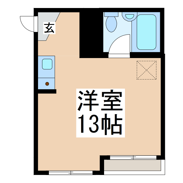 熊本県熊本市中央区黒髪１（アパート）の賃貸物件の間取り