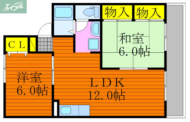 プリオールエフ　Ａ棟の間取り