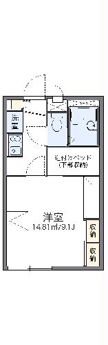 レオパレスパークヒルズの間取り