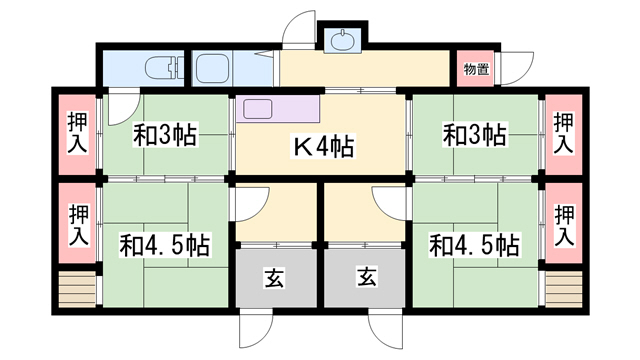 大道貸住宅の間取り