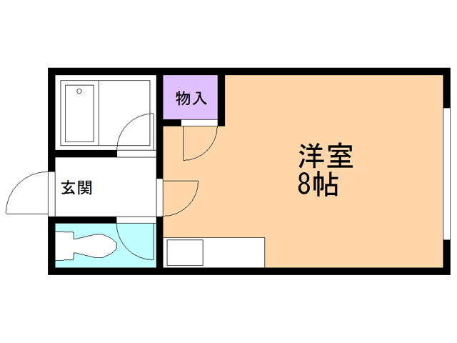 函館市梁川町のマンションの間取り