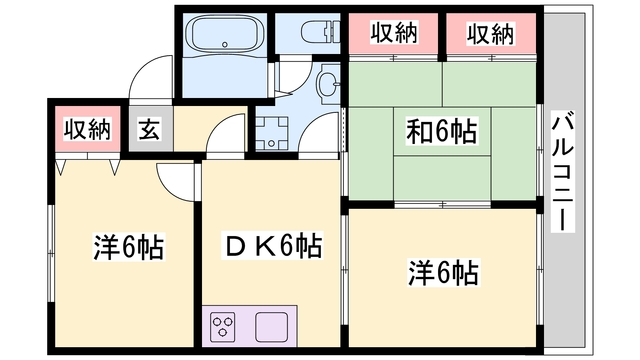 姫路市井ノ口のアパートの間取り