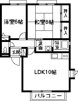 ハートフルコートAの間取り