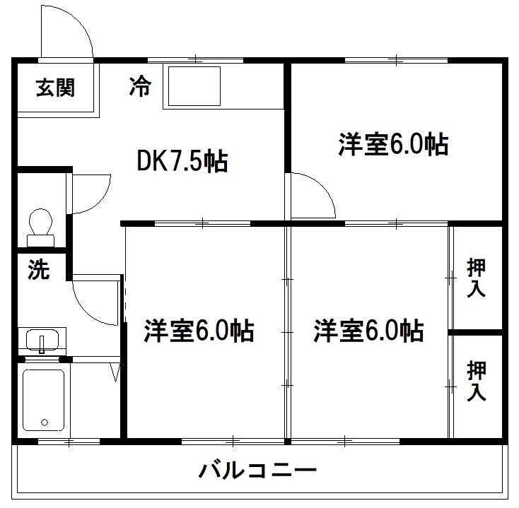 【さいたま市西区大字指扇のアパートの間取り】