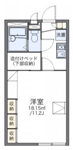 レオパレスサンシャイン　Ｋの間取り