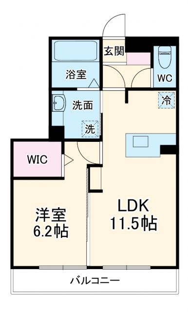 春日井市松河戸町のアパートの間取り