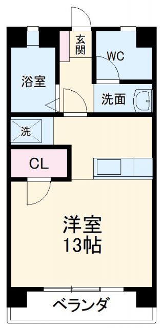 名古屋市千種区鹿子町のマンションの間取り