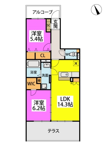 Vista東油山の間取り