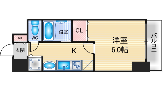 プレサンス名古屋ステーションビーフレックスの間取り