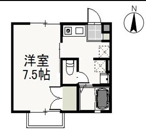 玉野市宇野のアパートの間取り