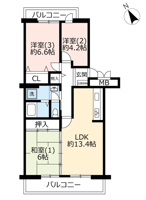 ＵＲ幕張四丁目の間取り