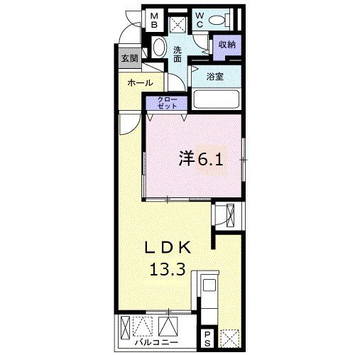 国分寺市西恋ヶ窪のマンションの間取り