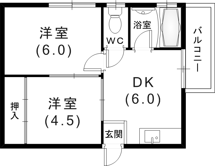 神港ハイツの間取り