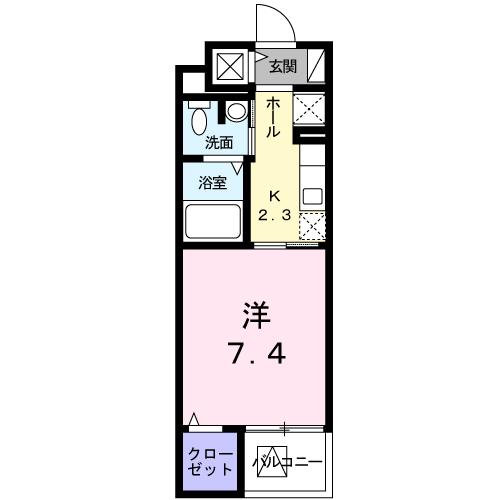 倉敷市新倉敷駅前のマンションの間取り