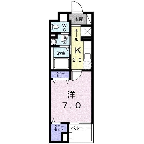 静岡市葵区長沼南のマンションの間取り