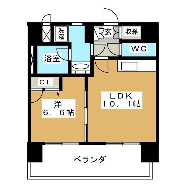 スタジオスクエア泉の間取り