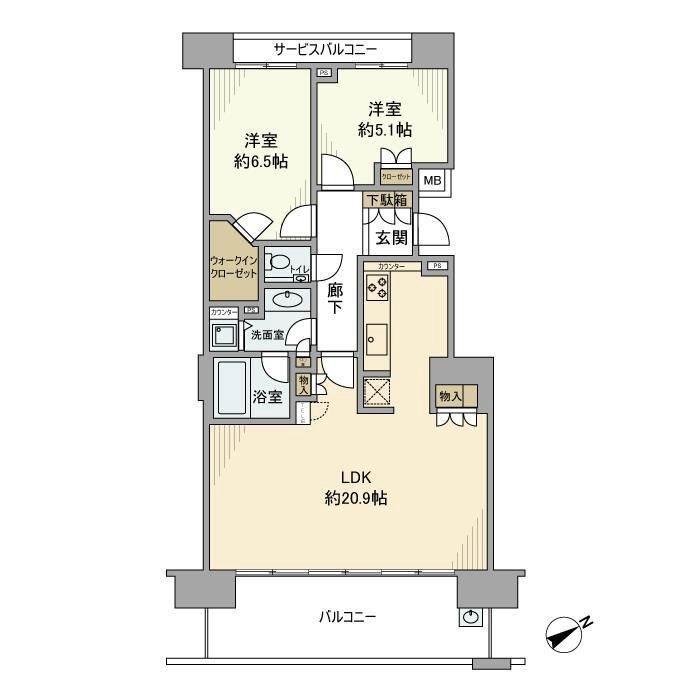 豊島区駒込のマンションの間取り