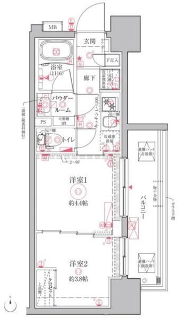 クレイシアＩＤＺ川崎の間取り