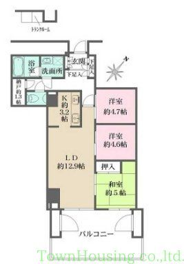 中央区日本橋浜町のマンションの間取り