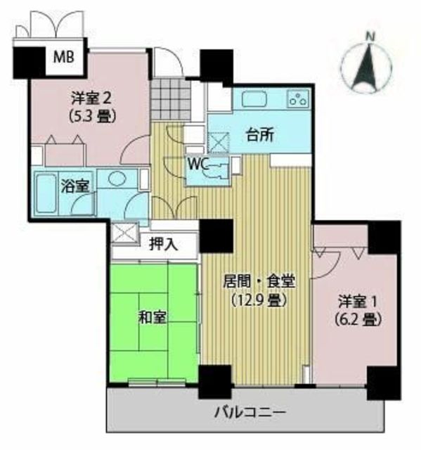 カムザ・スクエア八千代緑ヶ丘タワーズの間取り