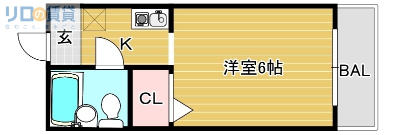 大阪市東淀川区柴島のマンションの間取り