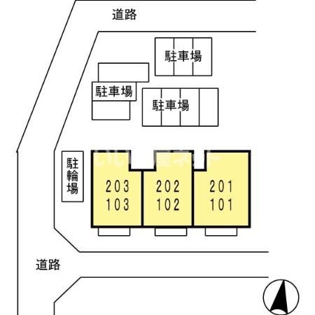 【コンフォートＴIIの駐車場】