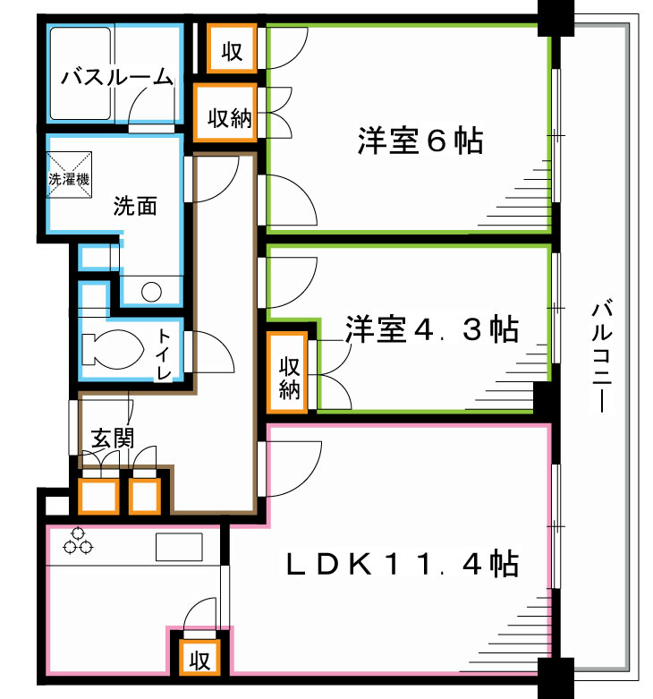 【杉並区阿佐谷北のマンションの間取り】