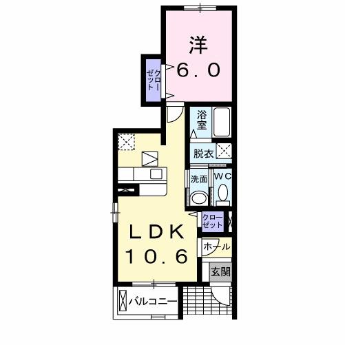 豊橋市南牛川のアパートの間取り