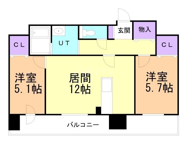 札幌市中央区南三条東のマンションの間取り