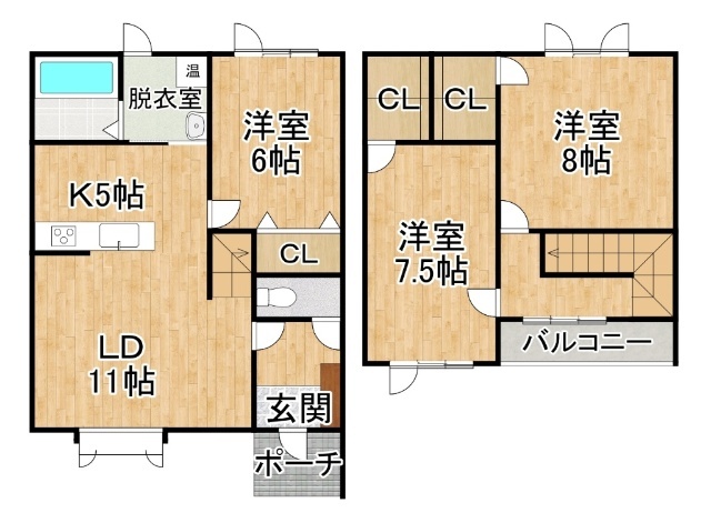 メイプルヴィレッジＩＩの間取り